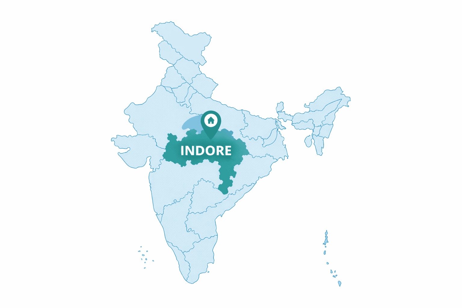 Indore coverage map