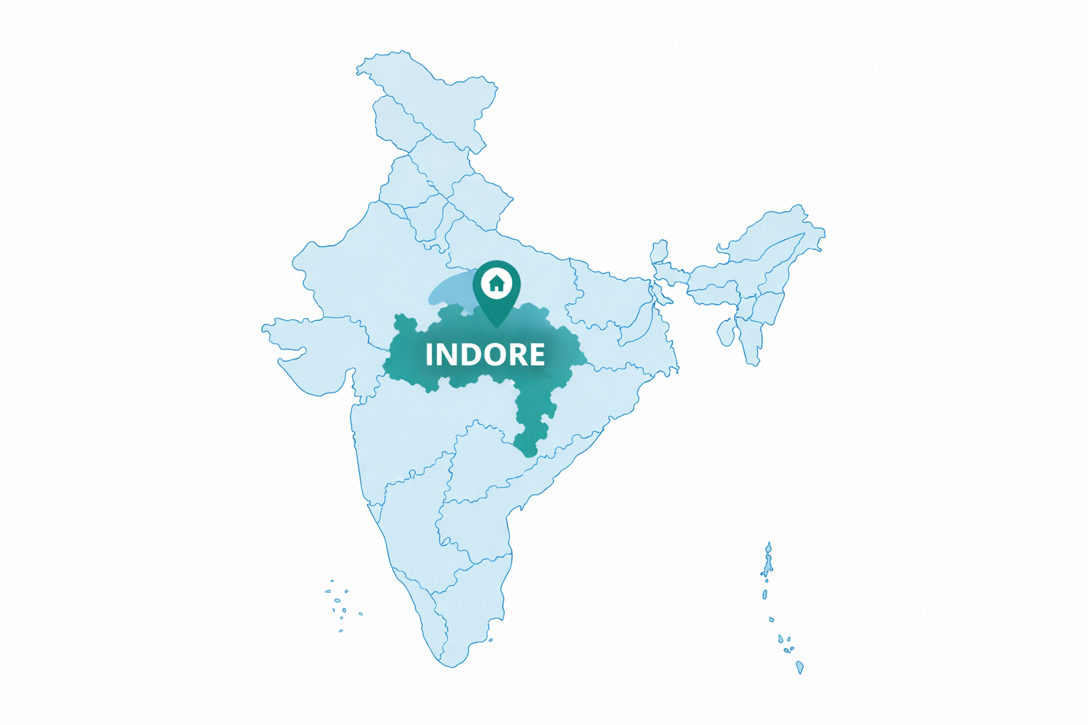 Indore coverage map